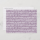 Elegant Script Typografie Lettering Paars Briefkaart (Voorkant / Achterkant)