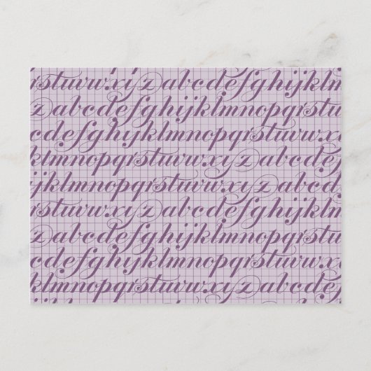 Elegant Script Typografie Lettering Paars Briefkaart (Voorkant)