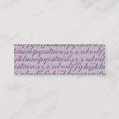 Elegant Script Typografie Lettering Paars Mini Visitekaartje (Achterkant)