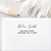 Elegant Script Typografie Retouradres Label (Insitu)