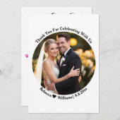 Elégant Script typographie merci photo mariage (Devant / Derrière)