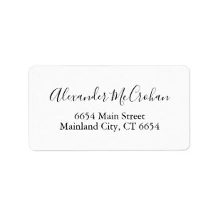 Elegant Script Typography Address Label