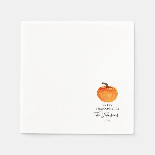 Elegant Script Typography Family Thanksgiving Servet (Voorkant)