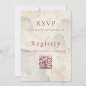 Elegant Script Typography Modern Cream Wedding Kaart (Achterkant)