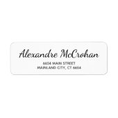 Elegant Script Typography Return Address Label (Voorkant)