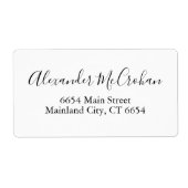 Elegant Script Typography Shipping Address Label (Voorkant)