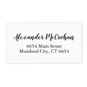 Elegant Script Typography Shipping Address Label (Voorkant)