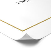 Elegant Script Unplugged Ceremony Sign Weddenschap Poster (Hoek)