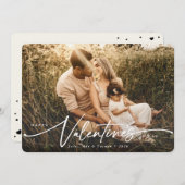 Elegant Script Valentijnsdag Flat Photo Card Feestdagenkaart (Voorkant / Achterkant)