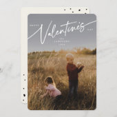 Elegant Script Valentijnsdag Flat Photo Card Feestdagenkaart (Voorkant / Achterkant)