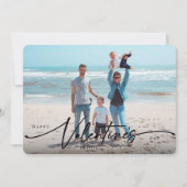 Élégant Script Valentines Carte photo plat de jour (Devant)