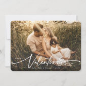 Élégant Script Valentines Carte photo plat de jour (Devant)