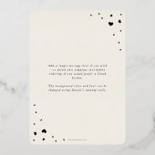 Élégant Script Valentine's Day Foil Carte photo (Verso)