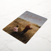 Élégant Script Valentine's Day Foil Carte photo (Rotation)