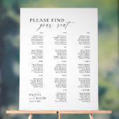 Elegant script Vind uw stoel bruiloft acryl teken Bord (Neutraal)