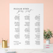 Elegant script Vind uw stoel bruiloft acryl teken Bord (Huwelijk)