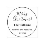 Elegant-script voor prettige kerst 	rubberstempel (Afrduk)