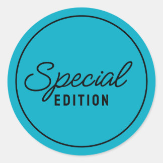 Elegant script voor speciale editie ronde sticker