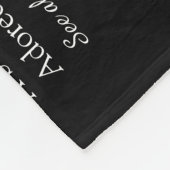 Elegant script voor vrouw Rode Liefdeshart Persoon Fleece Deken (Hoek)