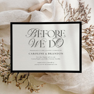 Elegant script voordat we het repetitiediner doen kaart