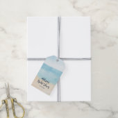 Elegant Script Waterverf Bruidsdouche Aangepast Cadeaulabel (Met Touw)