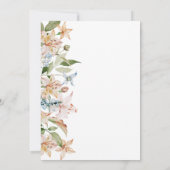 Elegant Script Waterverf Floral Wedding Kaart (Achterkant)