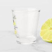 Elegant Script Waterverf Lemon Wedding Limoncello Shot Glas (Rechts)