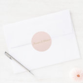 Elegant script wazig roze bruiloft stickers (Envelop)