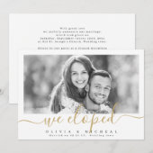 Elegant script "we hebben de moderne fotobruiloft kaart (Voorkant / Achterkant)