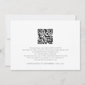 Elegant script we Photo Overlay QR Code Weddenscha Kaart (Achterkant)