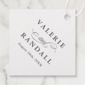 Elegant Script Weddenschap Bedankt Bedankjes Labels (Achterkant)