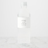 Elegant Script Weddenschap Water Bottle Label Waterfles Etiket (Voorkant)
