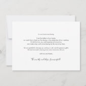 Elegant Script Wedding 3 foto's Bedankt Notitiekaartje (Achterkant)