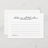 Elegant Script Wedding Advice en Wishes Kaart (Voorkant / Achterkant)
