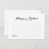 Elegant Script Wedding Advice en Wishes Kaart (Voorkant / Achterkant)