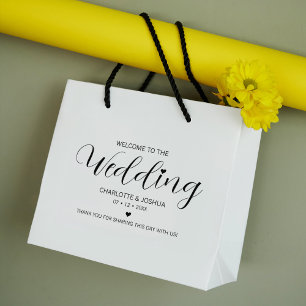 Elegant Script Wedding Custom Bag Rubberstempel