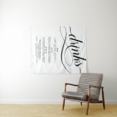 Elegant Script Wedding Drinks Bar Menu Poster Wandkleed (In Situ (horizontaal))
