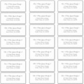 Elegant Script Wedding Guest Adresetiketten Sticker (Voorkant)