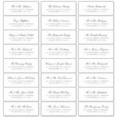 Elegant Script Wedding Guest Adresetiketten Sticker (Voorkant)