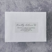 Elegant Script Wedding Guest Adresetiketten Sticker