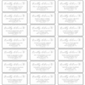 Elegant Script Wedding Guest Adresetiketten Sticker (Voorkant)