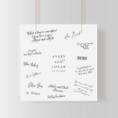 Elegant Script Wedding Guest Signing Poster