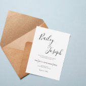 Elegant Script Wedding Invitation