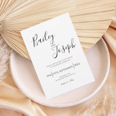 Elegant Script Wedding Invitation