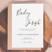 Elegant Script Wedding Invitation
