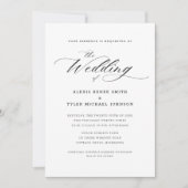 Elegant Script Wedding Invitation Kaart