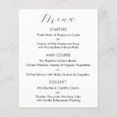 Elegant Script Wedding Menu Kaart (Voorkant)