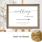 Elegant Script Wedding Parkeerteken Poster