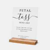 Elegant Script Wedding Petal Toss (Angle)