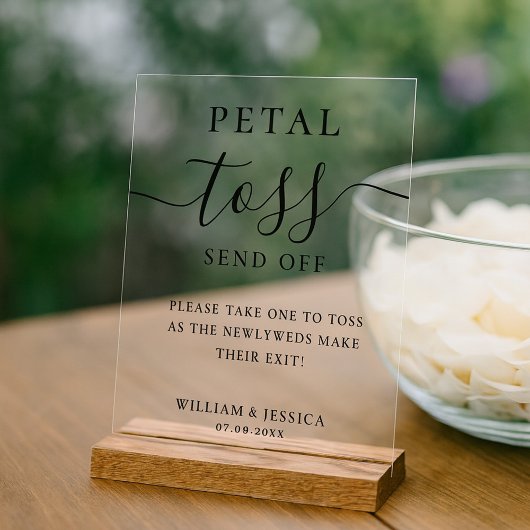 Elegant Script Wedding Petal Toss